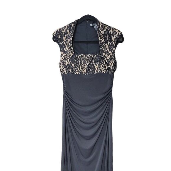 Women's Evening Gown Elegant Maxi Dress with Lace Overlay- Size 4, Size 12 - NEW - Picture 2 of 13